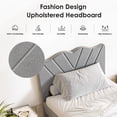 thumbnail image 2 of LEGAHOME Twin Bed Frame, Upholstered Platform Bed with Headboard and Footboard, Modern Twin Size Bed Frame, Heavy Duty Single Bed Frame, No Box Spring Needed, Gray, 2 of 8