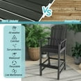 thumbnail image 6 of Topcobe 30 Inches Counter Height Outdoor HDPE Bar Stool with Armrests and Footrest, Outdoor Patio Furniture for Porch Balcony Garden Backyard-Black, 6 of 8