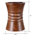 thumbnail image 2 of Villacera 83-DT5869 Handmade 6 in. Tall Mango Wood Decorative Brown Pillar Candle Holder, 2 of 5