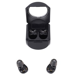 Black Earbuds Long Playtime Rechargeable  Earphones with Charging Case Eartips for Business Sleeping