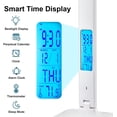 thumbnail image 2 of LED Desk Lamp with Wireless Charger, USB Charging Port, Adjustable Foldable ​Table Lamp with Clock, Alarm, Date, Temperature, 5-Level Dimmable ​Lighting​, Office Lamp with Adapter, 2 of 5