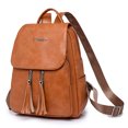 thumbnail image 2 of Sac à Dos Décontracté Grande Capacité en Cuir Uni avec Franges et Fermeture Éclair pour Femmes, Mini Sac à Dos Transparent, 2 of 7