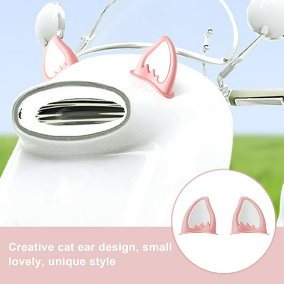 Callipe 1 Pair Motorcycle Helmet Cat Ear Decoration Adhesive Scooter Cycling Bicycle Motorbike Skateboarding Helmet Decorative Ear Helmet Accessories