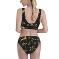 thumbnail image 3 of Picia Christmas Gold Deers1 Women's High Waisted Bikini Scoop Neck Swimsuit Two Pieces Bathing Suit-X-Large, 3 of 8