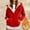 Red, variant on USSUMA Womens Sweat Jacket Hoodies for Women Essentials Long Sleeved Full Zipper Pocket Jacket Print Fashion Loose Outerwear Ladies Gym Running Fall Winter Top Beige