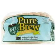 Pure Brew Natural 8-12 Cup Basket-Style Coffee Filters, 100 count