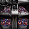 thumbnail image 6 of Salouo American With Lips for Car Floor Mat Set of 4–Car Carpet Mats - Car Mats with Anti-Slip Backing & Driver Heel Pad Universal Fit for Cars, Trucks, SUVs, and Vans, 6 of 6