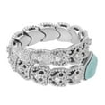 thumbnail image 3 of Piero Milano Natural Diamond & Turquoise Ring 18k White Gold 0.18cttw Size 6.5, 3 of 5