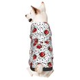 thumbnail image 1 of Balery Red Ladybugs On Black Dotted Sudadera con Capucha para Perros Pequeños – Ropa para Mascotas, Disfraz para Perros y Gatos, Ideal para Fiestas y Cosplay-X-Small, 1 of 7