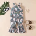thumbnail image 2 of Odeerbi Baby Girls Clothes Toddler Jumpsuit Outfit Easter Rabbit Print Jumpsuits Cartoon Printing Strap Romper Pants Light Blue, 2 of 8
