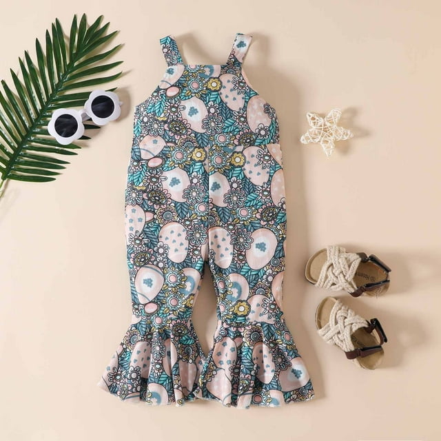 EGNMCR Easter Bunny Eggs Print Baby Romper Baby Boy Romper Easter Toddler Baby Girl Rabbit Print Jumpsuits Printing Strap Romper Pants Baby Girl Romper