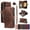 Brown, variant on For Samsung Galaxy A16 4G/5G Wallet Case, 9 Card Slots RFID Blocking Crossbody Leather Cover, Zipper Pocket, Detachable Wrist & Shoulder Strap, Magnetic Shockproof Protective Phone Case for Women