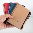 thumbnail image 4 of 3 Packs Carnet Spiralé Blocs-Notes Steno avec Porte-Stylo, Notes Collantes, Étiquettes Colorées, 4 of 5