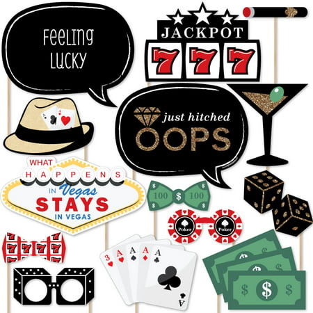 Las Vegas - Casino Photo Booth Props Kit - 20 Count