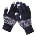 thumbnail image 6 of AWZXDE Women's Winter Screen Gloves Knitted Wool Thickened for Cold Riding Warmth Navy,One Size, 6 of 9