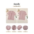 thumbnail image 6 of Asyoly Womens Shirts Lace Crochet Tunic Tops Short Sleeve V Neck Polka Dot Blouses Shirts S-2XL, 6 of 7