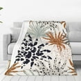 thumbnail image 4 of Salouo Tropical Leaves Print Bed Blankets,Flannel Blanket Comfortable Air Conditioning Blanket Lightweight Blanket for Sofa Bed Travel & Couch -40"x30", 4 of 8