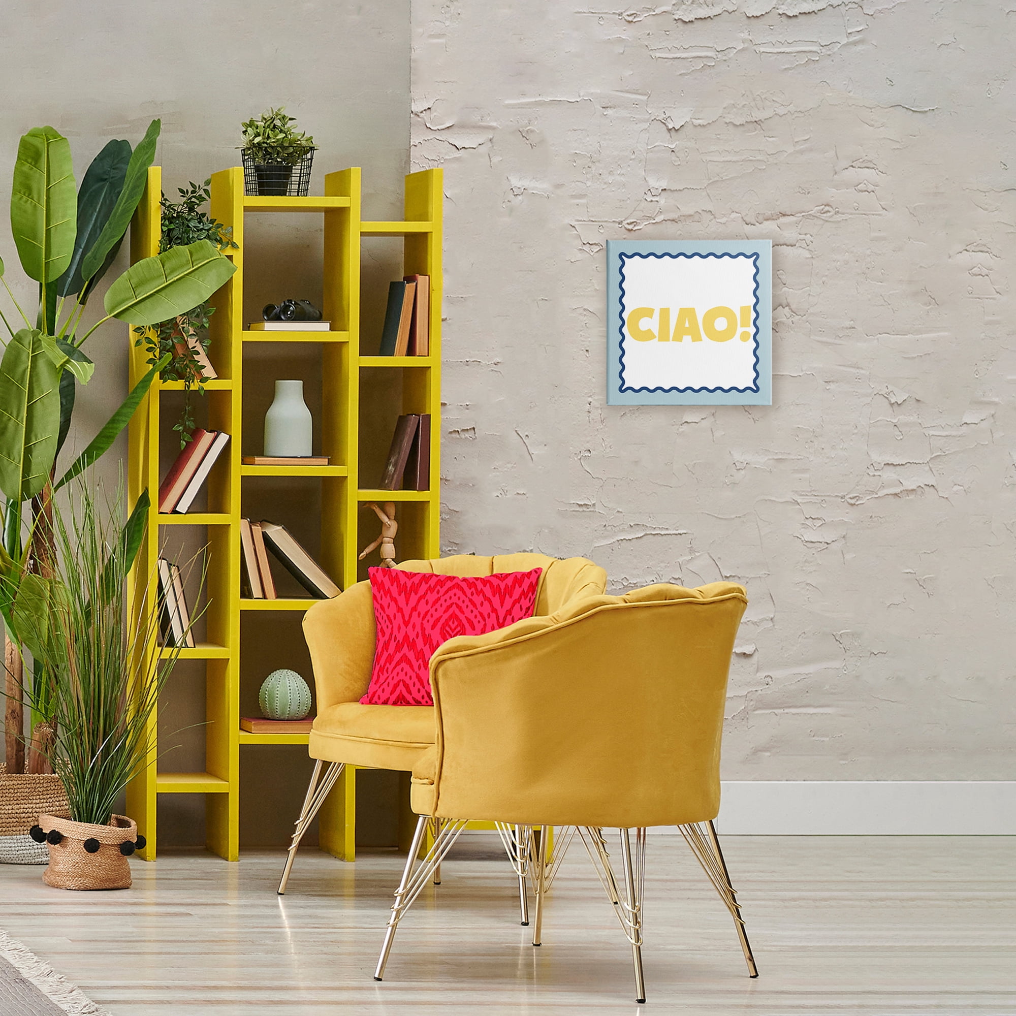 Stupell Industries CIAO! Bold Yellow Typography Canvas Wall Art, design by SD Graphics Studio