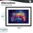 thumbnail image 4 of Stupell Industries Contemporary Futuristic Cosmic Game Controller Black Framed Print Under Glass, 20 x 14, by Creative Studio, 4 of 8