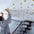 thumbnail image 2 of Pegatinas de pared impermeables 3D para techo, papel tapiz autoadhesivo de espuma, decoración clásica y moderna del hogar, PVC, sala de estar, 1-10 piezas, 70x70cm, 2 of 5