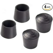 Jocon SF9001 Rubber Leg Tips Shelf End Cap Tips (30mm (1-3/16-inch) Diameter, 4-Pack, Black)