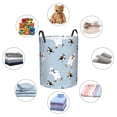thumbnail image 4 of Balery Skiing penguin Bear Cesta de ropa redonda con asas, impermeable, independiente, para ropa, juguetes, dormitorio y familia-Medium, 4 of 6