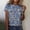 A02, variant on Women's Printed Summer Blouse Casual Short Sleeve Top Under 10