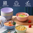 thumbnail image 5 of Lumikrypt 8Pcs 26oz Unbreakable Cereal Bowls Set, Reusable Plastic Wheat Straw Bowls, Microwave & Dishwasher Safe Bowls for Kitchen, Salad, Soup, Multicolor, 5 of 7