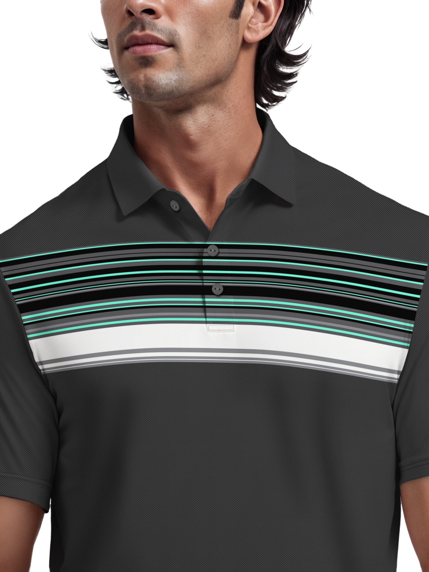 Ben Hogan Men's & Big Men's Chest Printed Golft Polo, Sizes S-5XL