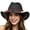 Black, variant on Women's Western Cowboy Straw Hat, Wide Brim Sun Hat With Fringe Rhinestone, Hand Woven Breathable Unisex Jazz Hat For Beach Party Casual Daily Wear Beige One Size