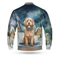 thumbnail image 2 of Hello Winter Goldendoodle Welcome Snowy Night Watercolor Vintage All Over Print 3D Baseball Jacket Doodle Dog Lover Gifts Idea Bomber Jacket Softball - 01011, 2 of 6