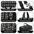thumbnail image 3 of Teacher Tote Bag,Black Cartoon Astronaut Dinosaurs Planets Pattern Teacher Utility Tote Bag,Large Work Tote Bags for Women with Multiple Pockets,Top Zipper Closure,13.8x10.6x6.7 Inch, 3 of 5
