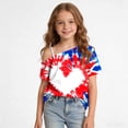 thumbnail image 4 of WPPGONE Patriotic T Shirt for Girls One Shoulder One Shoulder Short Sleeve Toddler Loose Fit 4th of July Tops Stars Red White and Blue Design American Flag Shirts USA Summer Clothes, 4 of 9