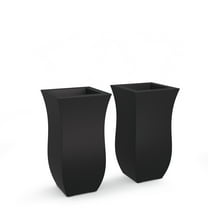 Valencia 30in Tall Planter - Black (2-Pack)