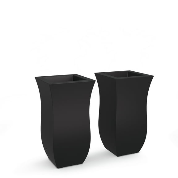 Valencia 30in Tall Planter - Black (2-Pack)