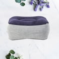 thumbnail image 2 of Inflatable Airplane Leg Rest Pillow Travel Footrest Foot Stool Recliner Relax Cushion for Flight or Train (Gray Blue, Without Inflation Tool), 2 of 9