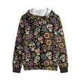 thumbnail image 2 of Uorisanigo Sugar Skull Long Sleeve Hooded Hoodies Zip Up Sweatshirt Casual Long Sleeve Sweatshirt Jacket Fall Outfits Trendy Clothes with Pockets Fashion Athletic Tops, 2 of 7