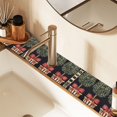 thumbnail image 2 of Yayeee Faucet Mat for Kitchen Sink 14.7" Diatomite Long Splash Guard Pad, Beige Striped Trees, 2 of 7