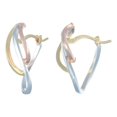 thumbnail image 1 of Arete Arracada Torsida De Oro De 10 Quilates Imperial Jewelry Tres Colores, 1 of 3