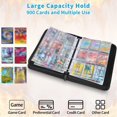 thumbnail image 4 of Álbum de Recortes de Tarjetas, Álbum de 900 Tarjetas Coleccionables, 9 Bolsillos, Carpeta Coleccionista de 50 Páginas, Carpeta de Tarjetas, Folleto Compatible con Pokemon, MTG, YuGiOh, GX EX Trainer, Ninjago Cards Rojo Verde Cocina, Decoración y Otros, 4 of 5