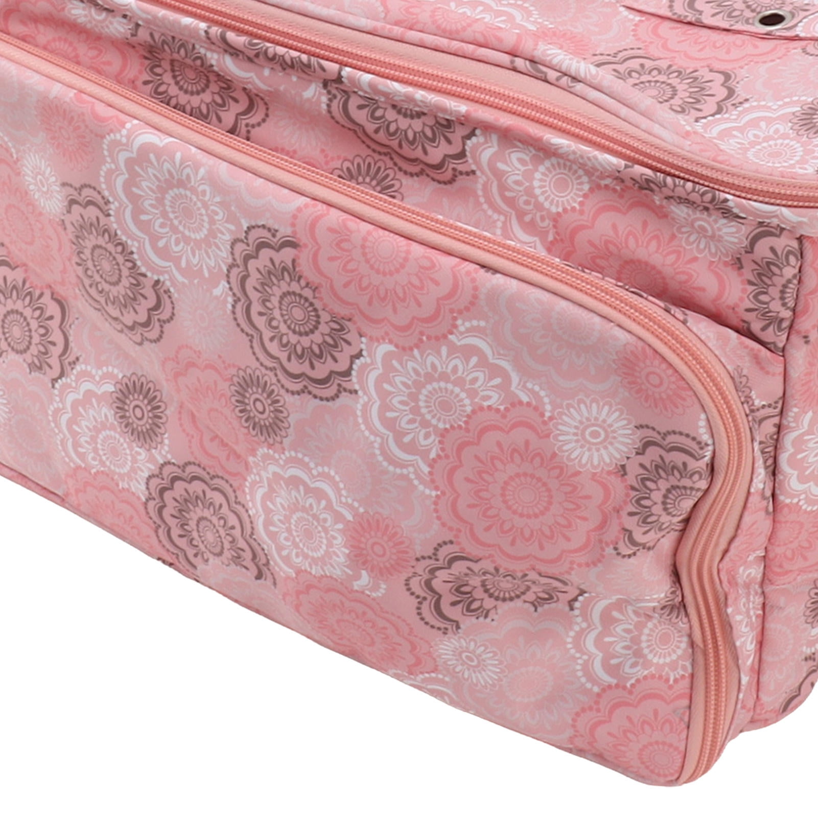 YAHHU Pink Oxford Knitting & Crochet Organizer Bag – Durable, Waterproof, Multi‑Pocket Storage for Yarn, Needles & Sewing Supplies