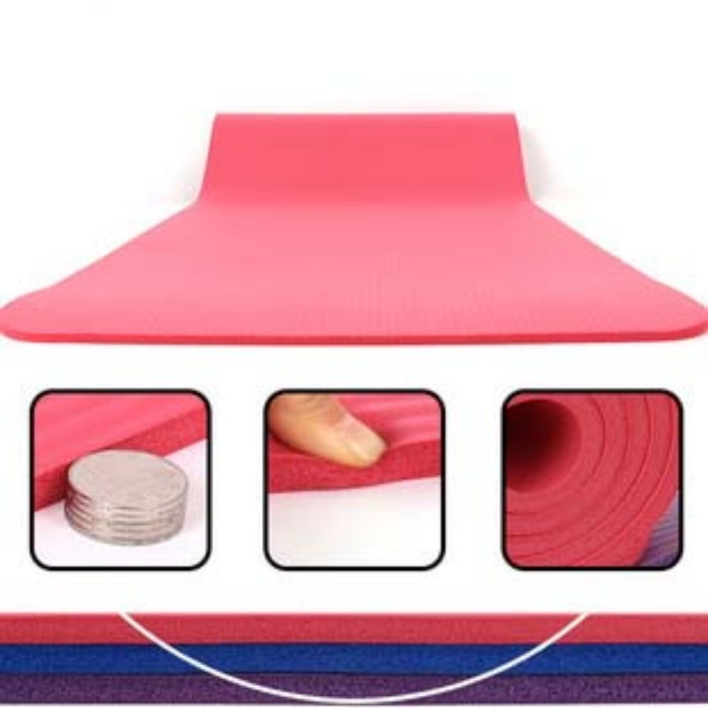 Yoga mat 0.2 inches thick, with nylon strap, suitable for both men and women - anti slip exercise mat, suitable for home yoga, Pilates, stretching, flooring, and fitness exercises