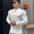 thumbnail image 3 of FNFYFH Mens Full Zip Athletic Shirt Fleece Lined Long Sleeve T Shirts Cold Weather Gear Workout Top Thermal Shirt, 3 of 8