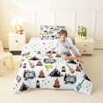 thumbnail image 4 of Catabedysis Music Camping Twin Comforter Sets,Tent Guitar Pattern Bedding Set For Boys,Multicolor,Polkadot Reversible,2pcs,1 Comforter and 1 Pillowcase, 4 of 7