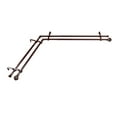 thumbnail image 2 of 3/4" Dia Adjustable Corner Window Double Curtain Rod 48 to 84" (each side) in Cocoal with Ingo Finials,(4789-487-CR), 2 of 4