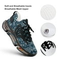 thumbnail image 4 of Irregular Dark Blue Paisley Bandana Print Walking Shoes for Men Woman Lightweight Tennis Fashion Elastic Sports Shoes Cushion Basketball Shoes, 4 of 7