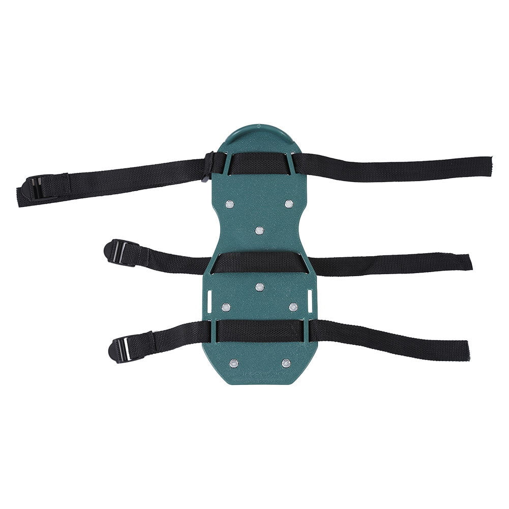 NFTIGB Lawn Aerator Sandals with 3 Straps and 26 Heavy Duty Spikes, Soil Loosening Spiked Shoes for Yard Garden Patio, One Size Fits All 11.81 x 5.12 inches / 30 x 13 cm Green