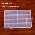 thumbnail image 2 of Fishing Tackle Box with Hook 24 Compartments Transparent Multifunctional Empty Storage Box Portable Lure Bait Stationery Container Jewelry Organizer Plastic Box Fishing Supplies, 2 of 8