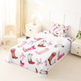 thumbnail image 5 of Homewish Western Cowgirl Boots Twin Sheets,Cute Bowtie Bedding,White Pink,3-Piece,1 Fitted Sheet and 1 Pillowcase, 5 of 6