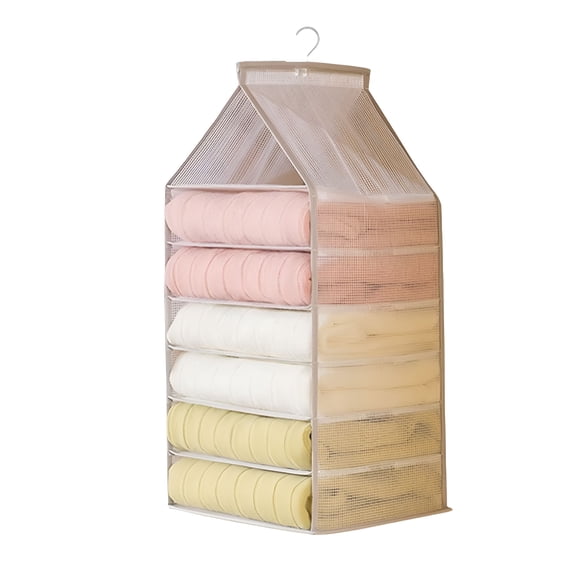 LAMIRO Closet Hanging Organizer For Clothes,Small Closet Organizer,Hanging Closet Organizers And Storage Shelves,Hanging Shelves For Closet Organization & Storage